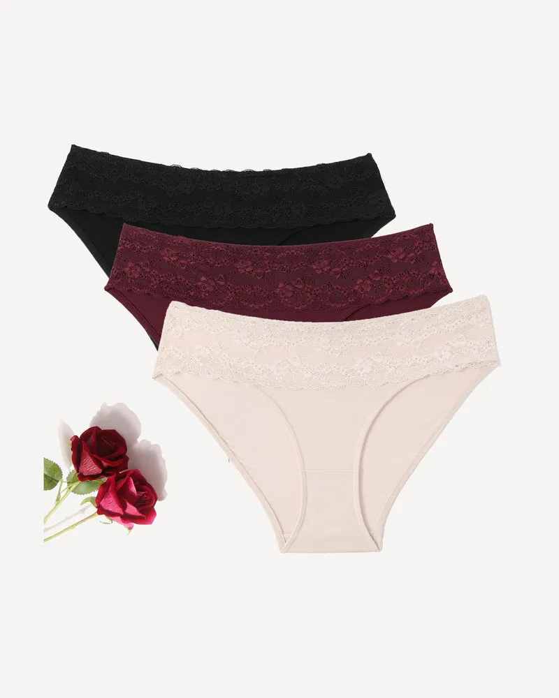 Seamless Panties Lace Ladies High Cut Hipster