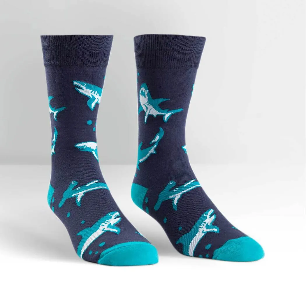 Shark Attack Men's Crew Socks