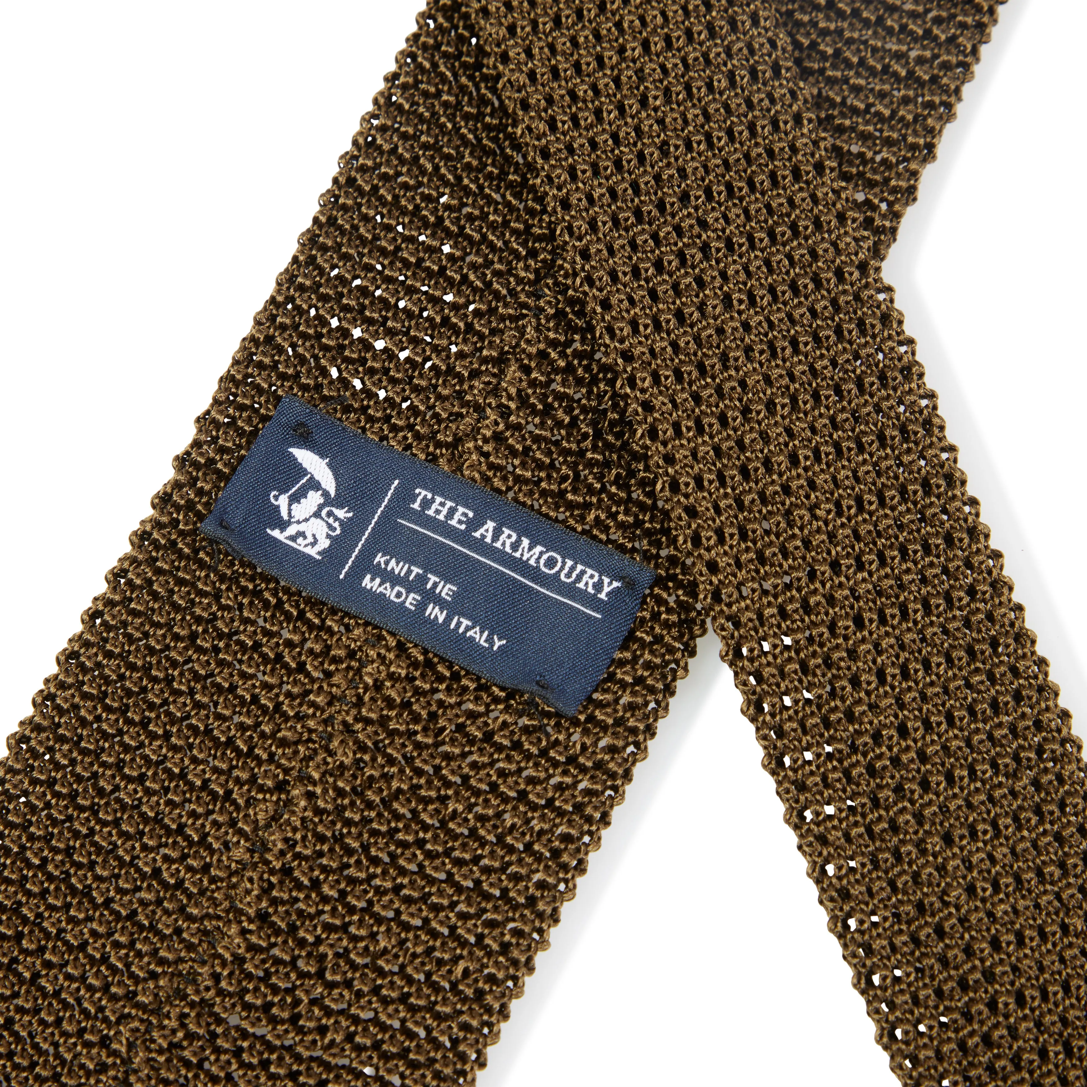 Silk Flat-End Knit Tie