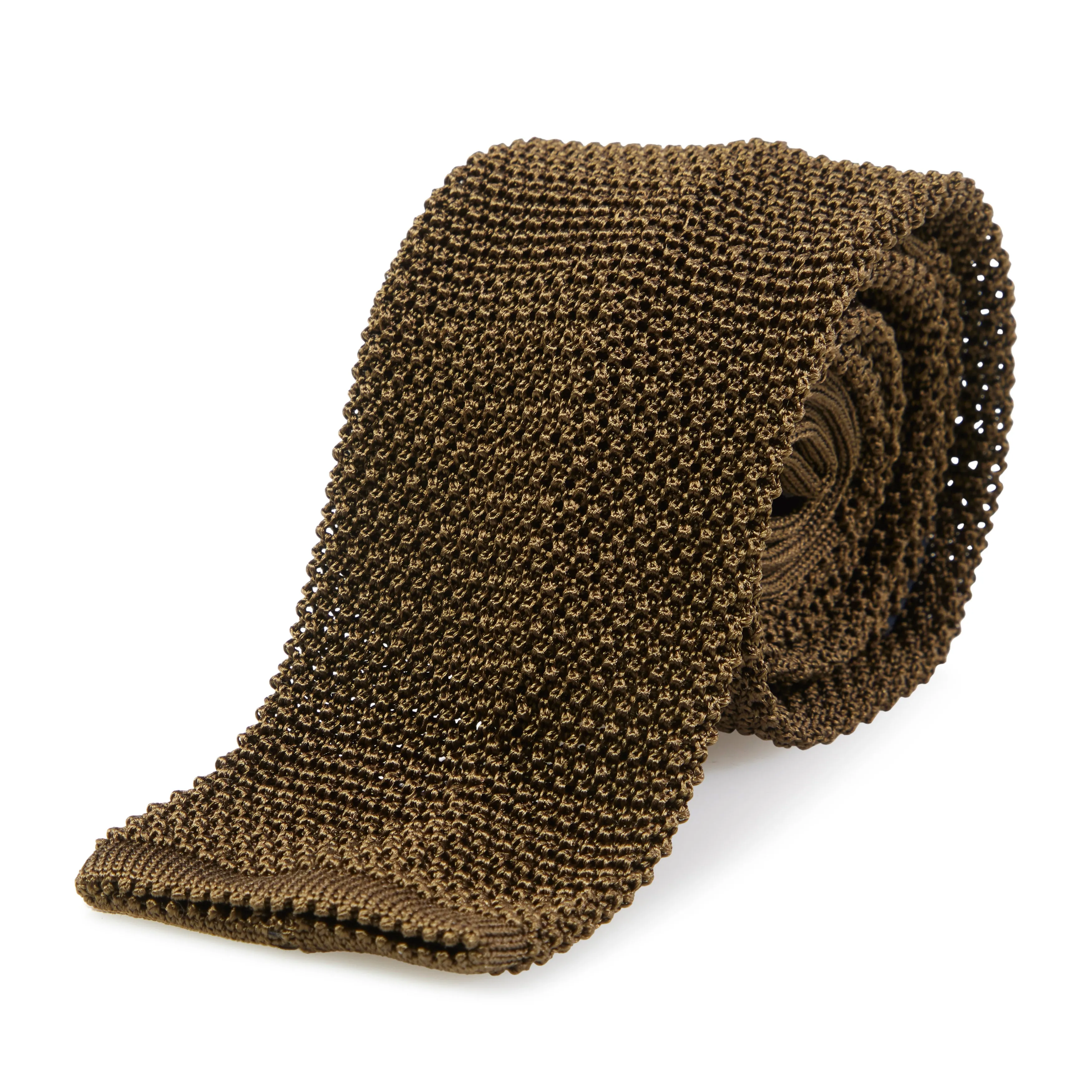 Silk Flat-End Knit Tie