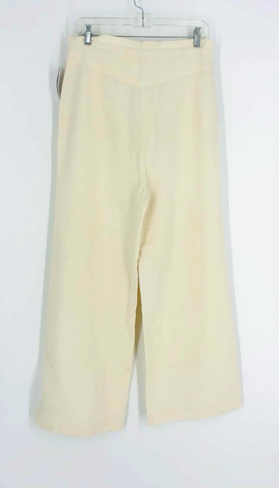 Size 28=5/6 Cream Solid Designer Pants