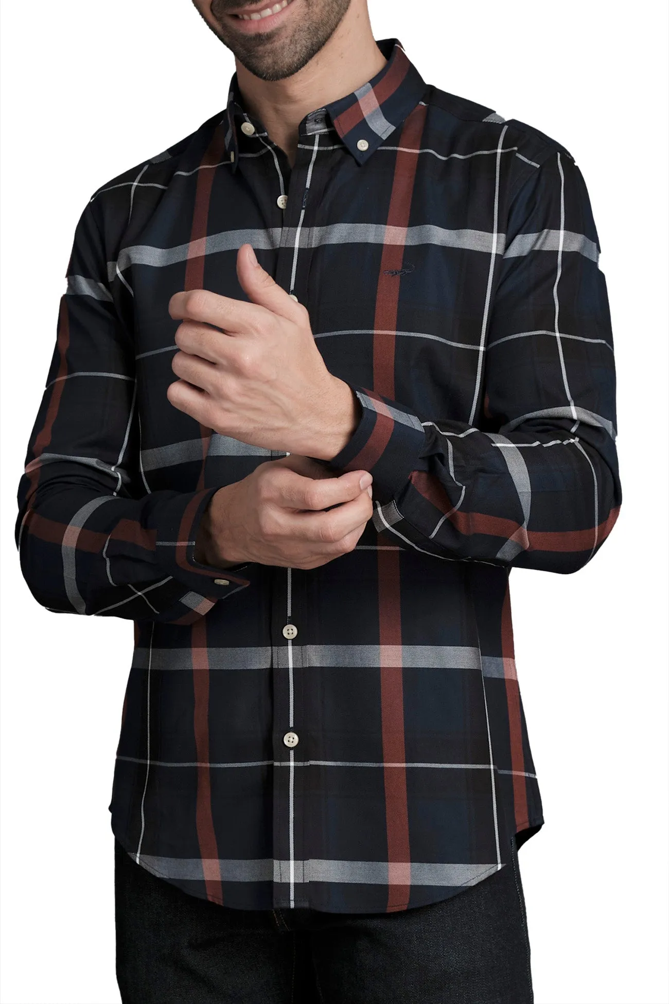 Slim Fit Long Sleeves-Casual Shirts-Blue Orion