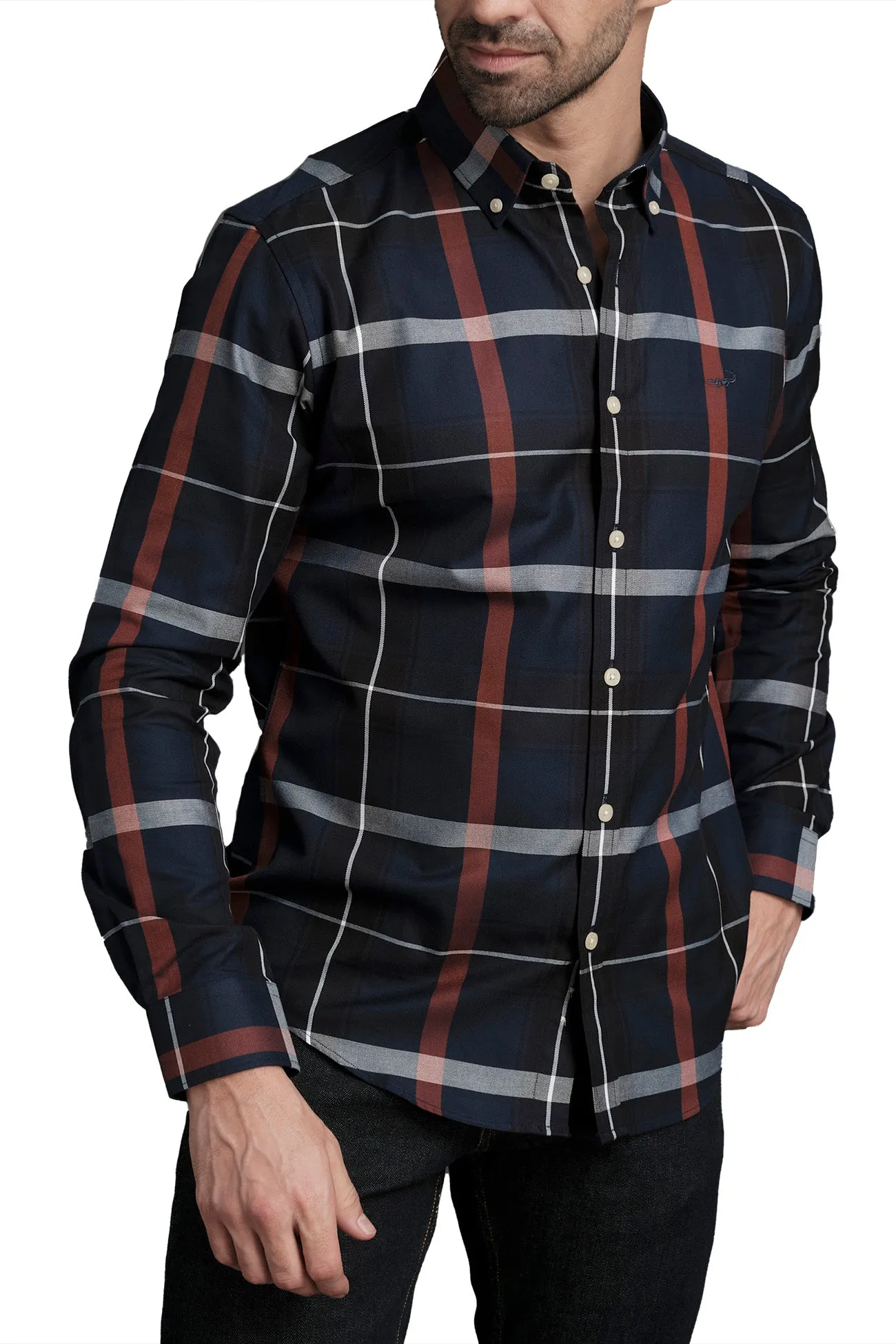 Slim Fit Long Sleeves-Casual Shirts-Blue Orion