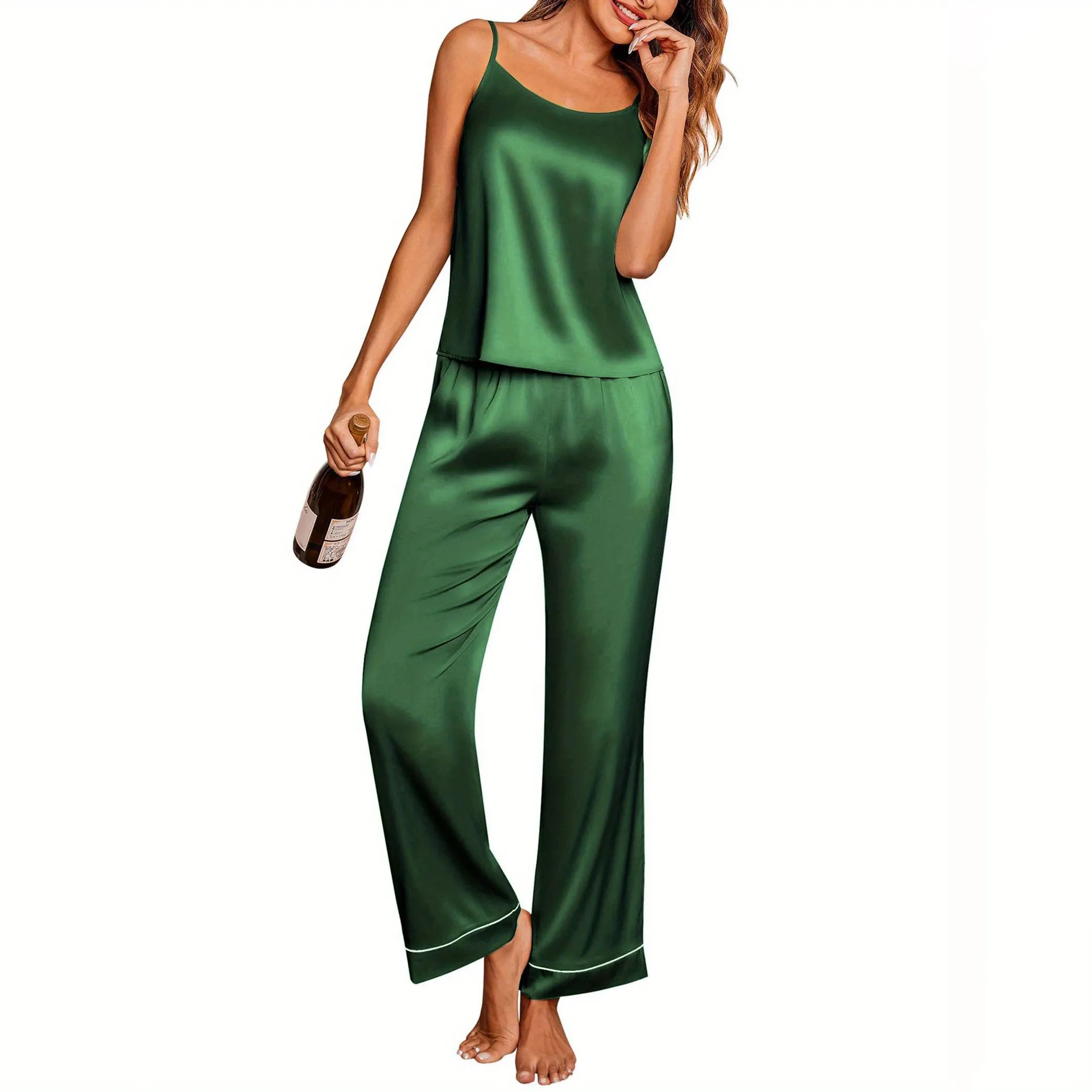 Slip Silk Pajamas Set Silk Sleepwear For Women