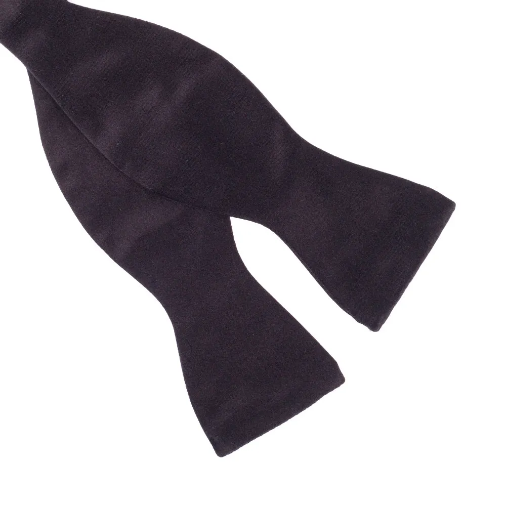 Sovereign Grade Black Satin Bow Tie