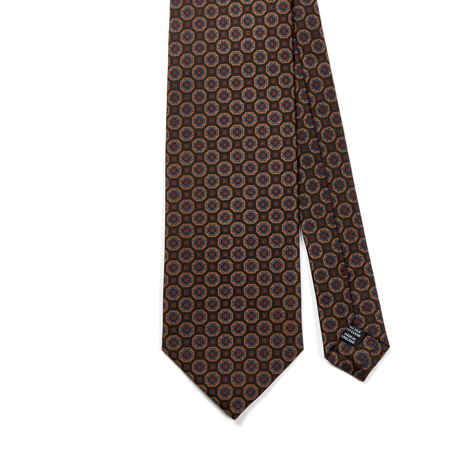 Sovereign Grade Brown/Tan Floral Medallion Ancient Madder Tie