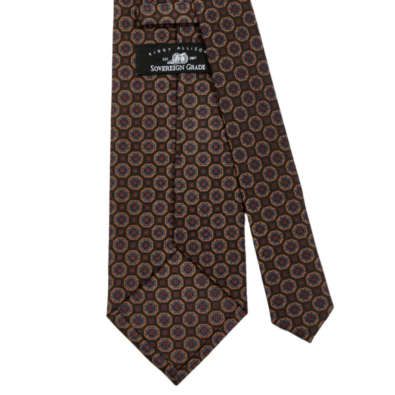 Sovereign Grade Brown/Tan Floral Medallion Ancient Madder Tie