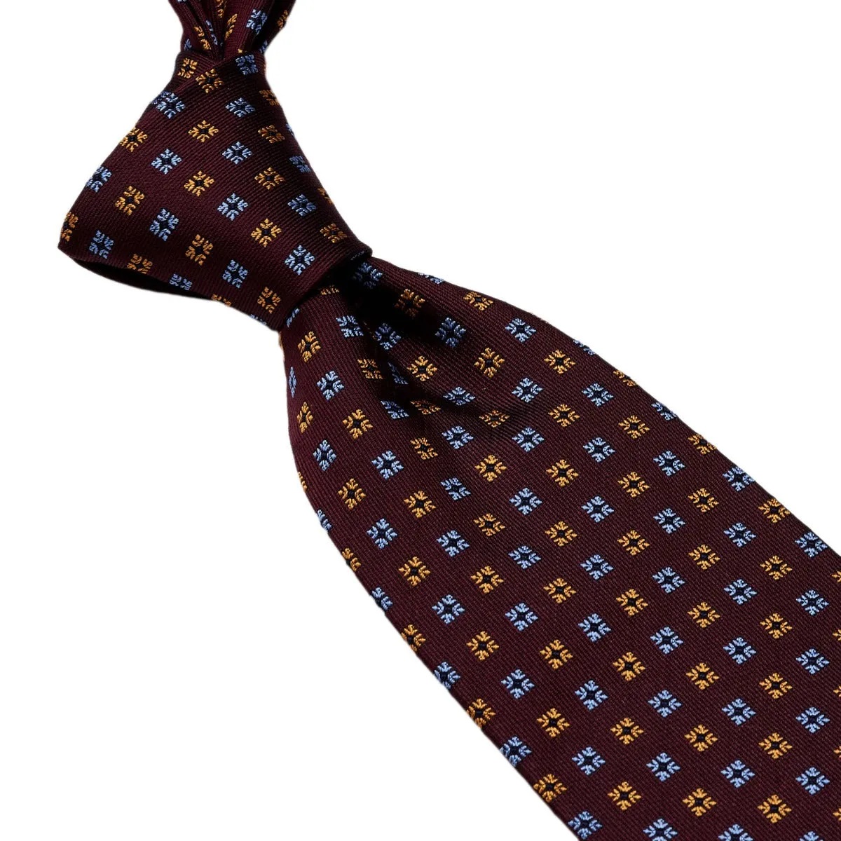 Sovereign Grade Burgundy Diamond Motif Jacquard Tie