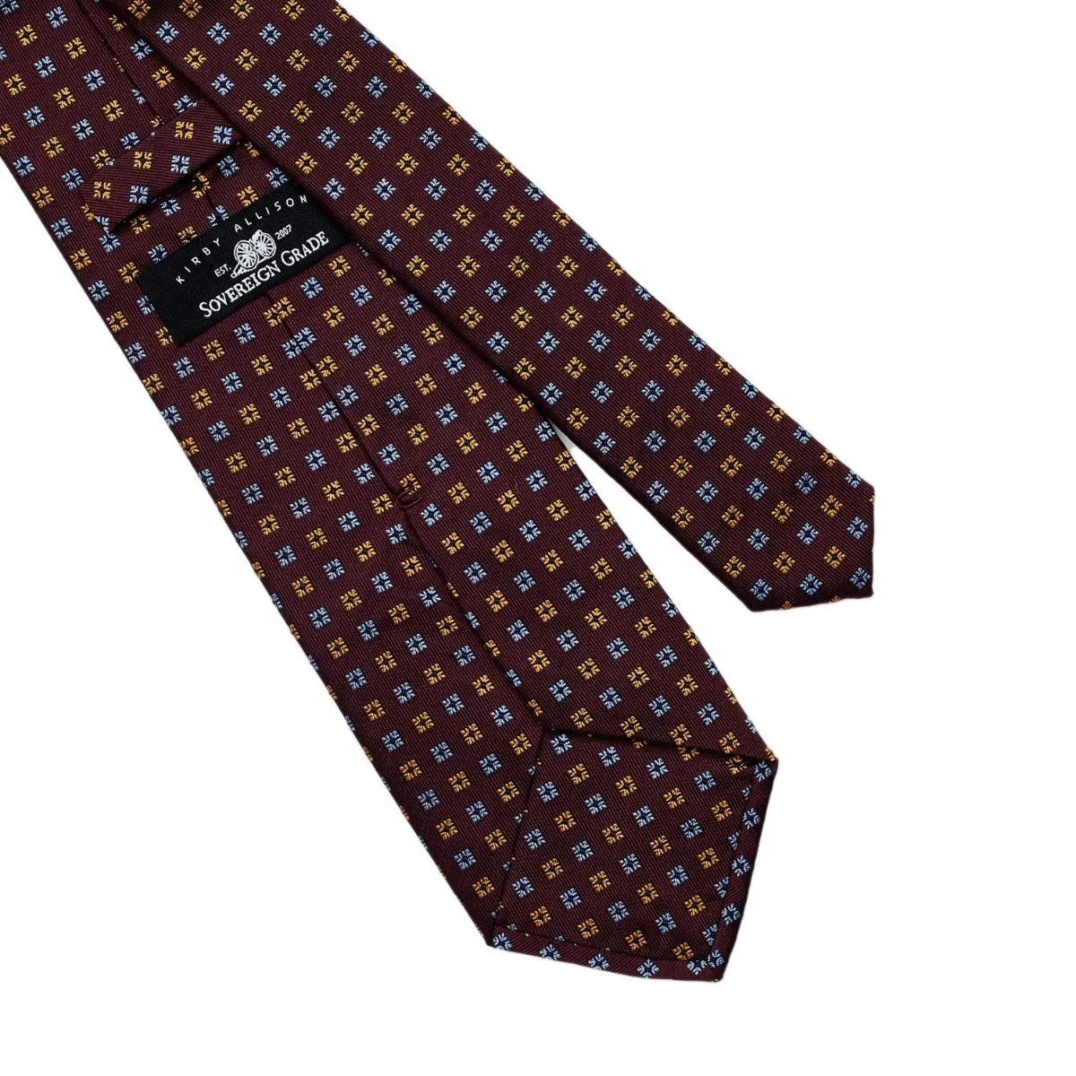 Sovereign Grade Burgundy Diamond Motif Jacquard Tie