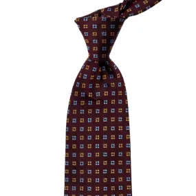 Sovereign Grade Burgundy Diamond Motif Jacquard Tie