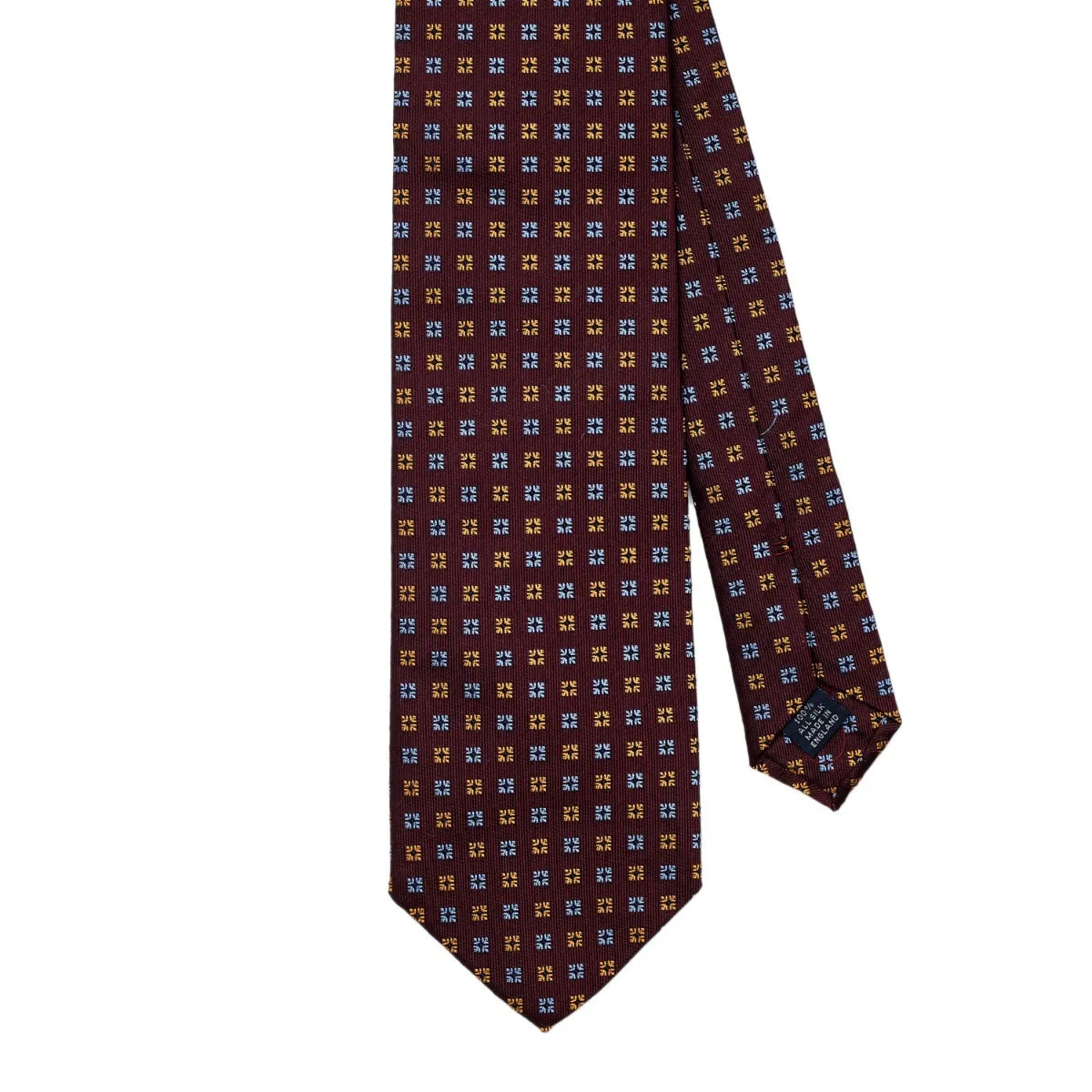 Sovereign Grade Burgundy Diamond Motif Jacquard Tie