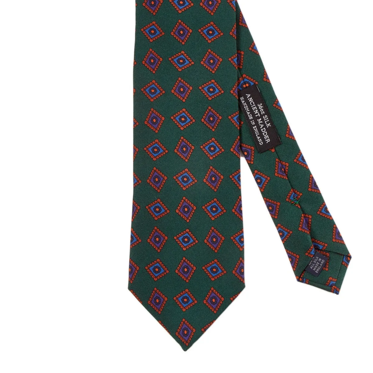 Sovereign Grade Forrest Green Art Deco Ancient Madder Silk Tie