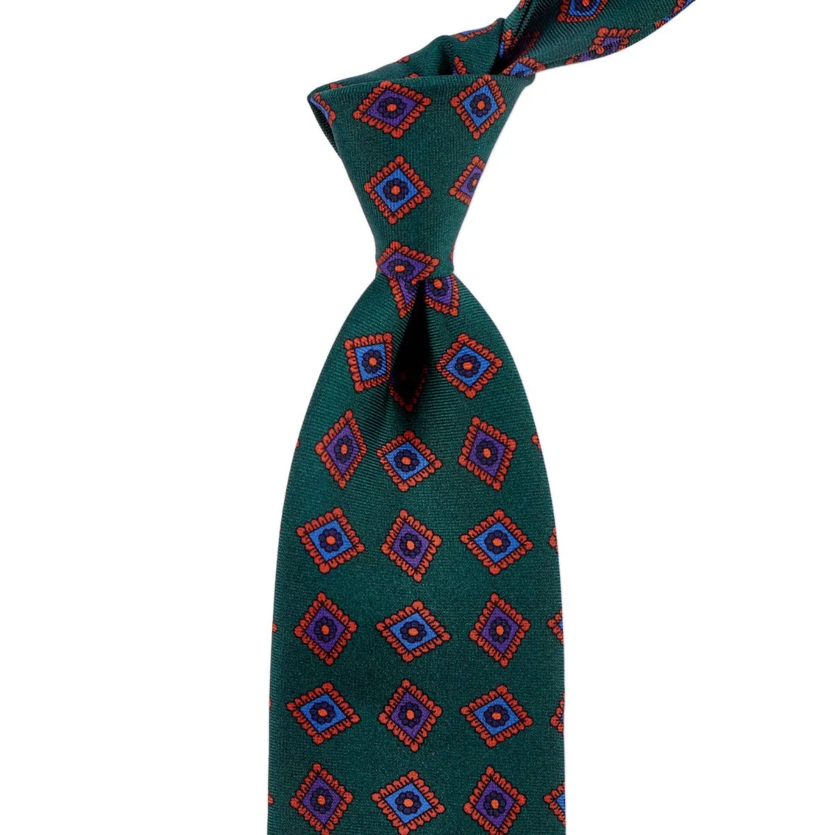 Sovereign Grade Forrest Green Art Deco Ancient Madder Silk Tie