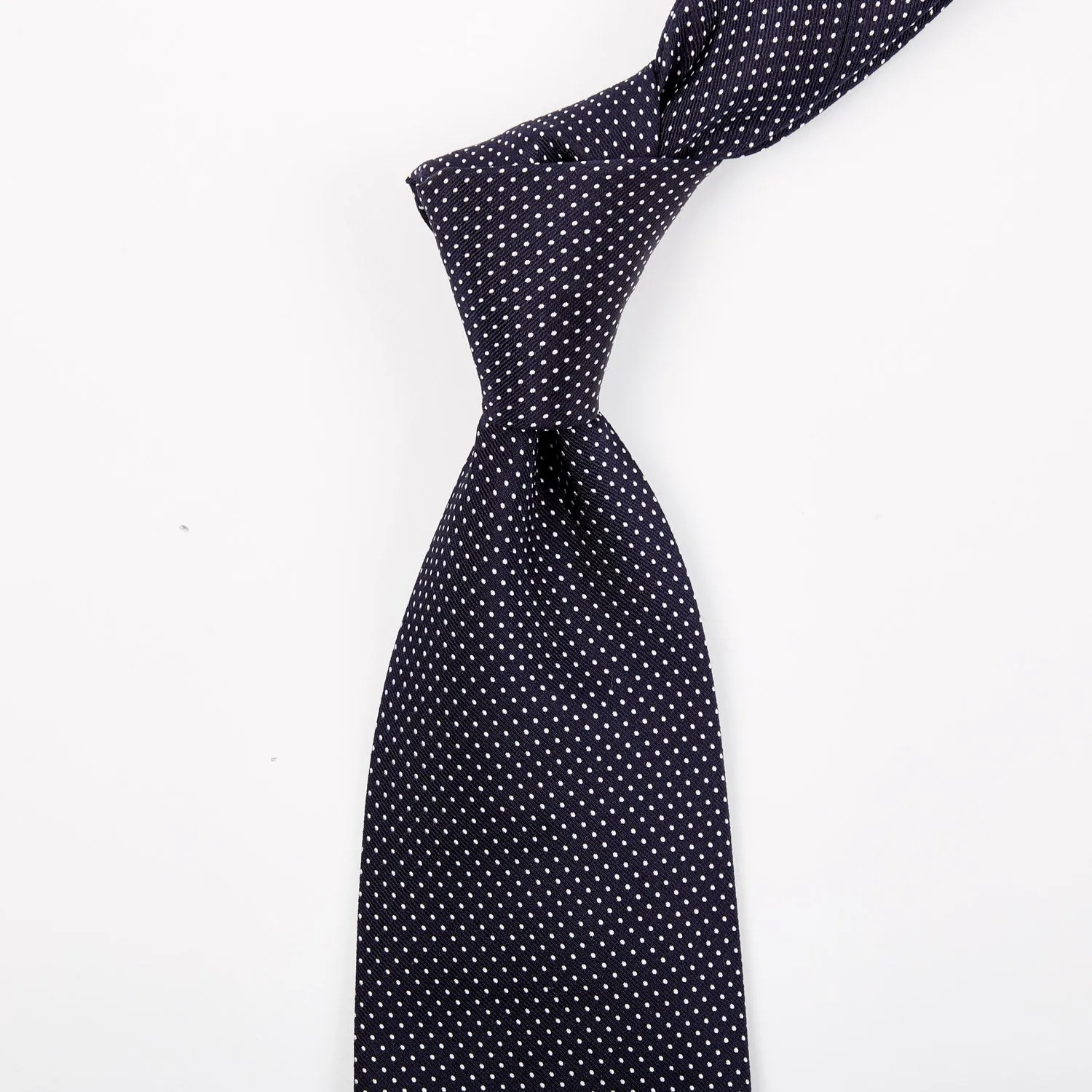 Sovereign Grade Navy Silk Micro Dot Tie