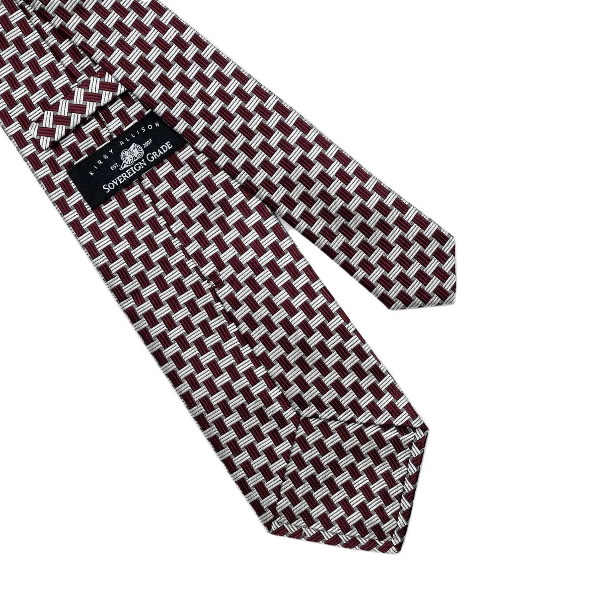 Sovereign Grade Oxblood Basket Weave Silk Tie