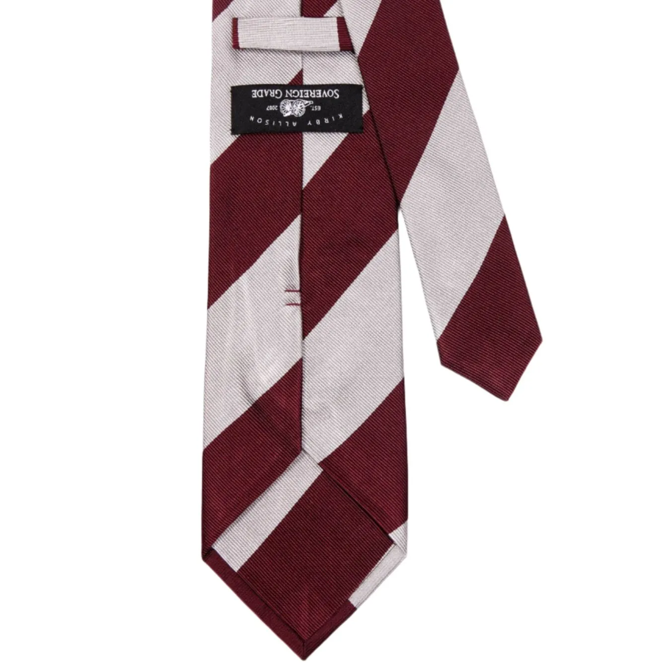 Sovereign Grade Oxblood Wide Rep Tie, 150cm