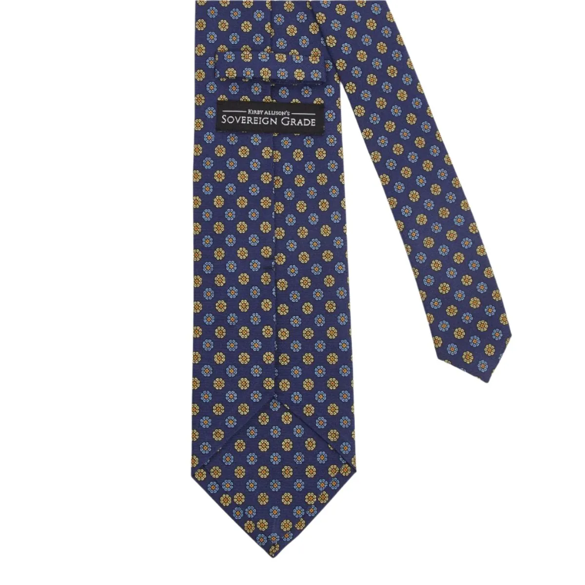 Sovereign Grade Royal/Blue/Cream Macclesfield Corn Floral Motif Tie