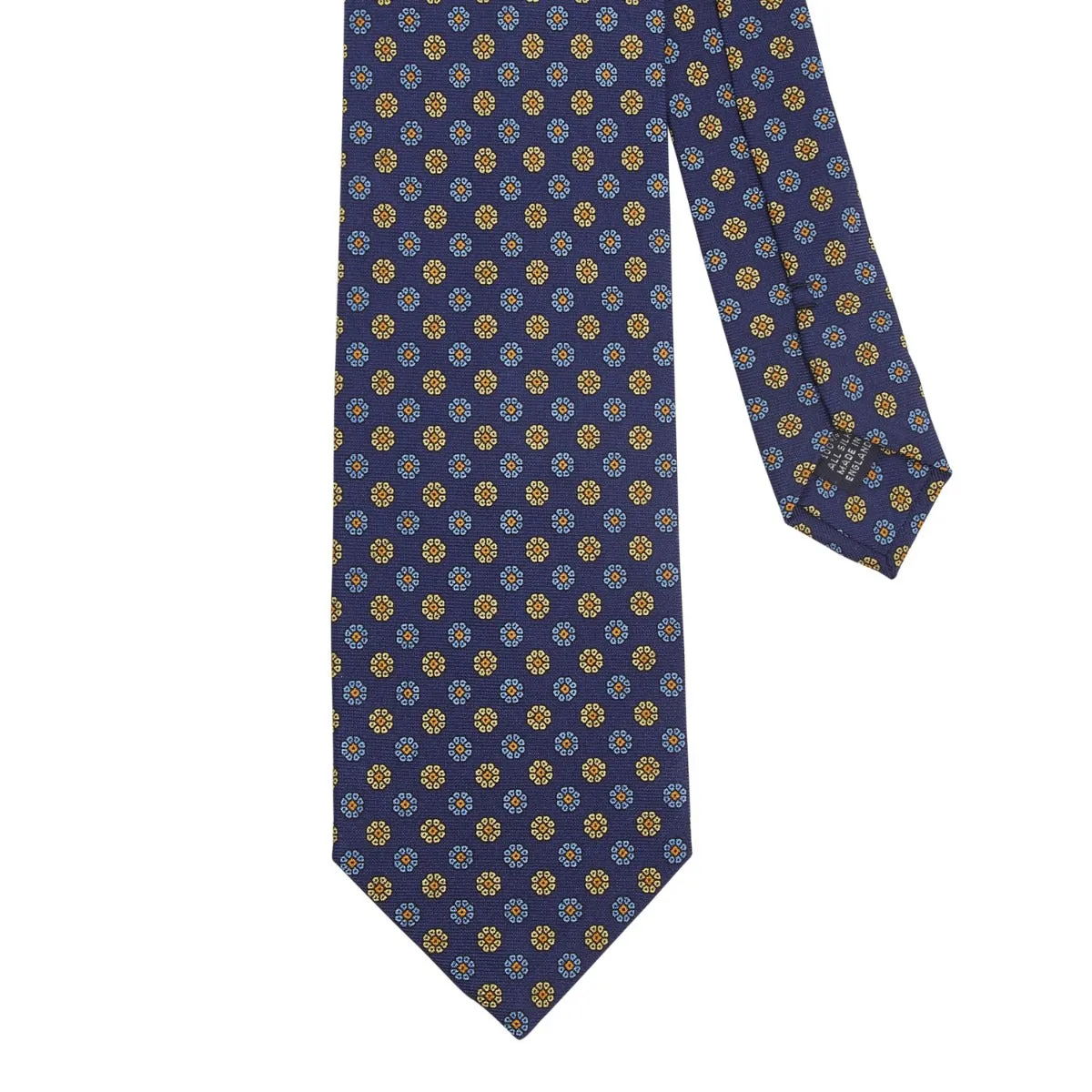 Sovereign Grade Royal/Blue/Cream Macclesfield Corn Floral Motif Tie