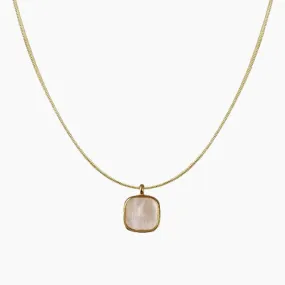 Square Shell Pendant Necklace