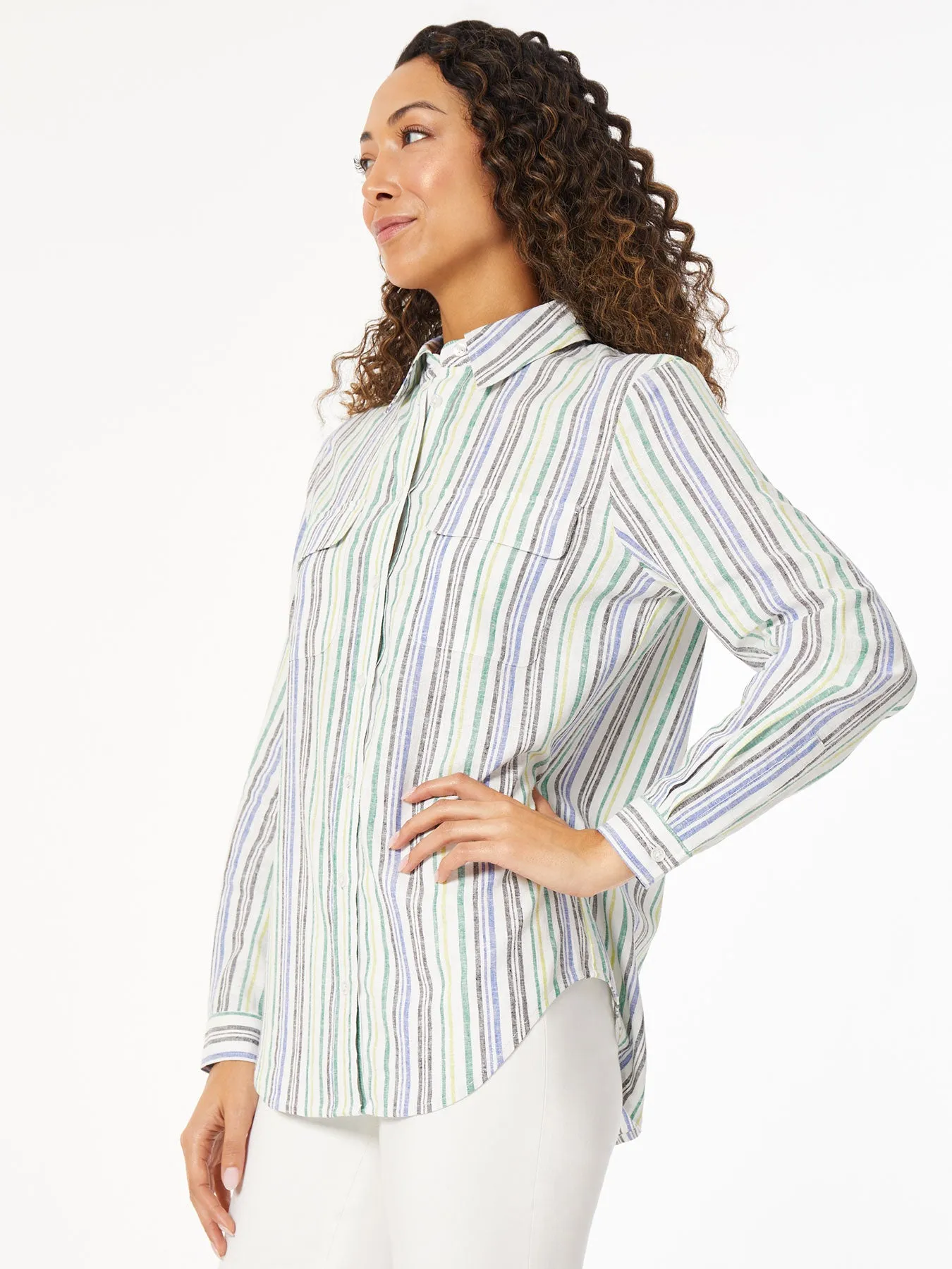 Striped Utility Blouse