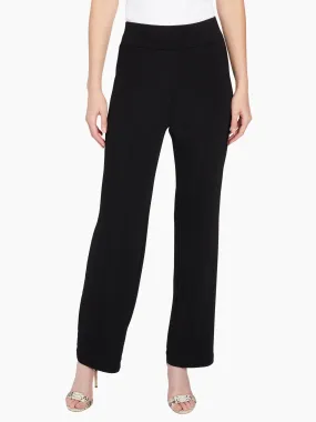 Textured Straight Leg Pull-On Pants