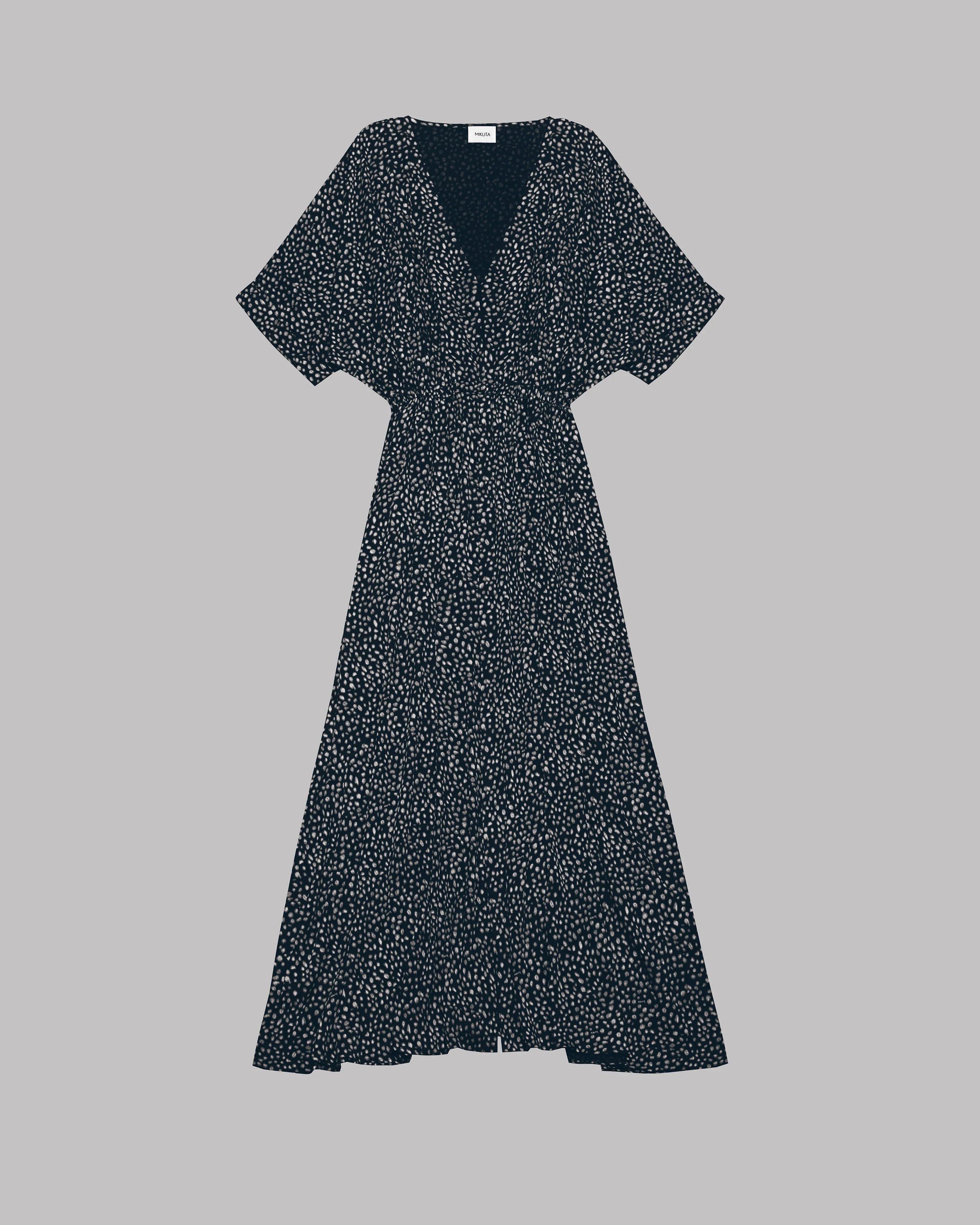 The Black Dotted Long Chill Dress