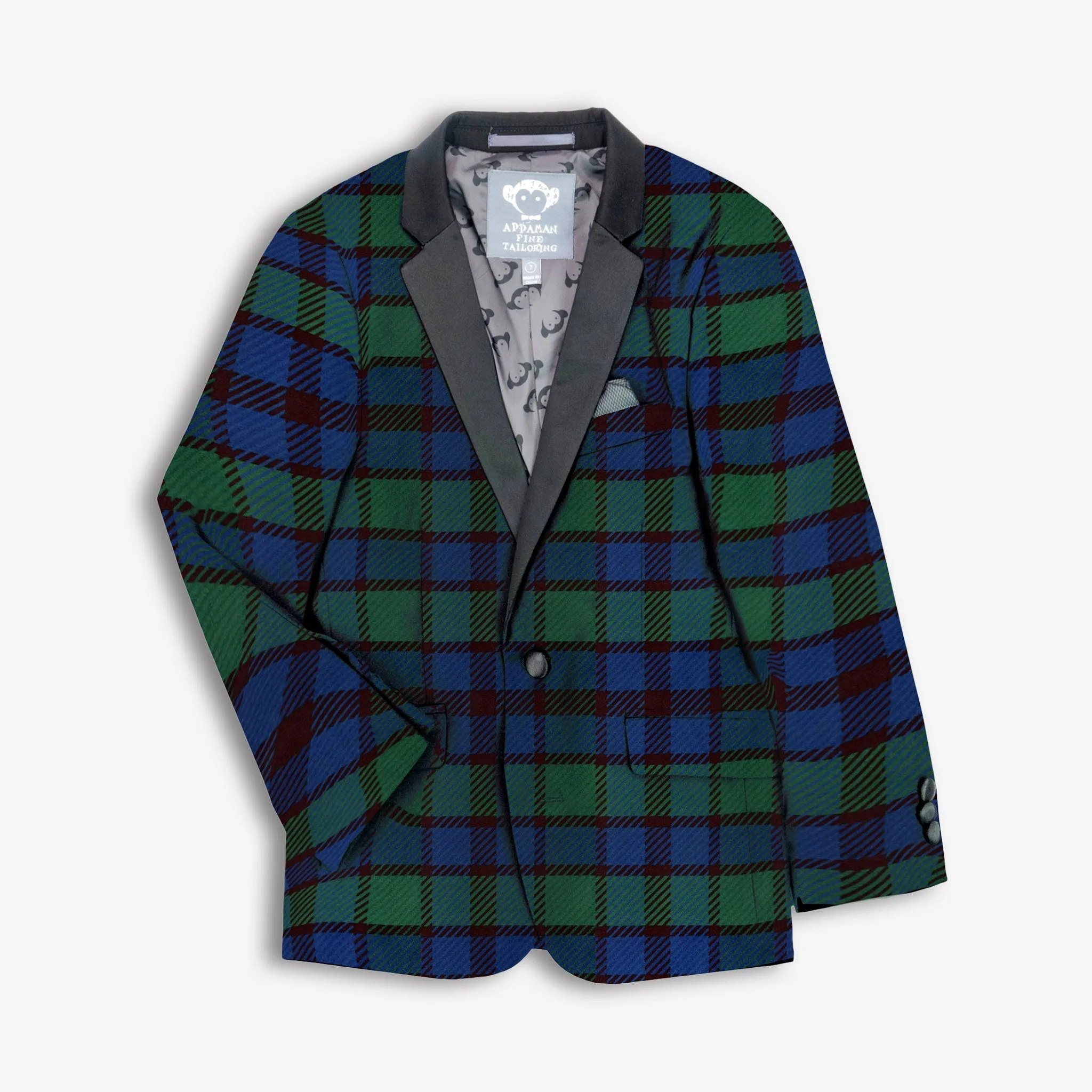 Tuxedo Suit Jacket | Blackwatch Velvet Plaid