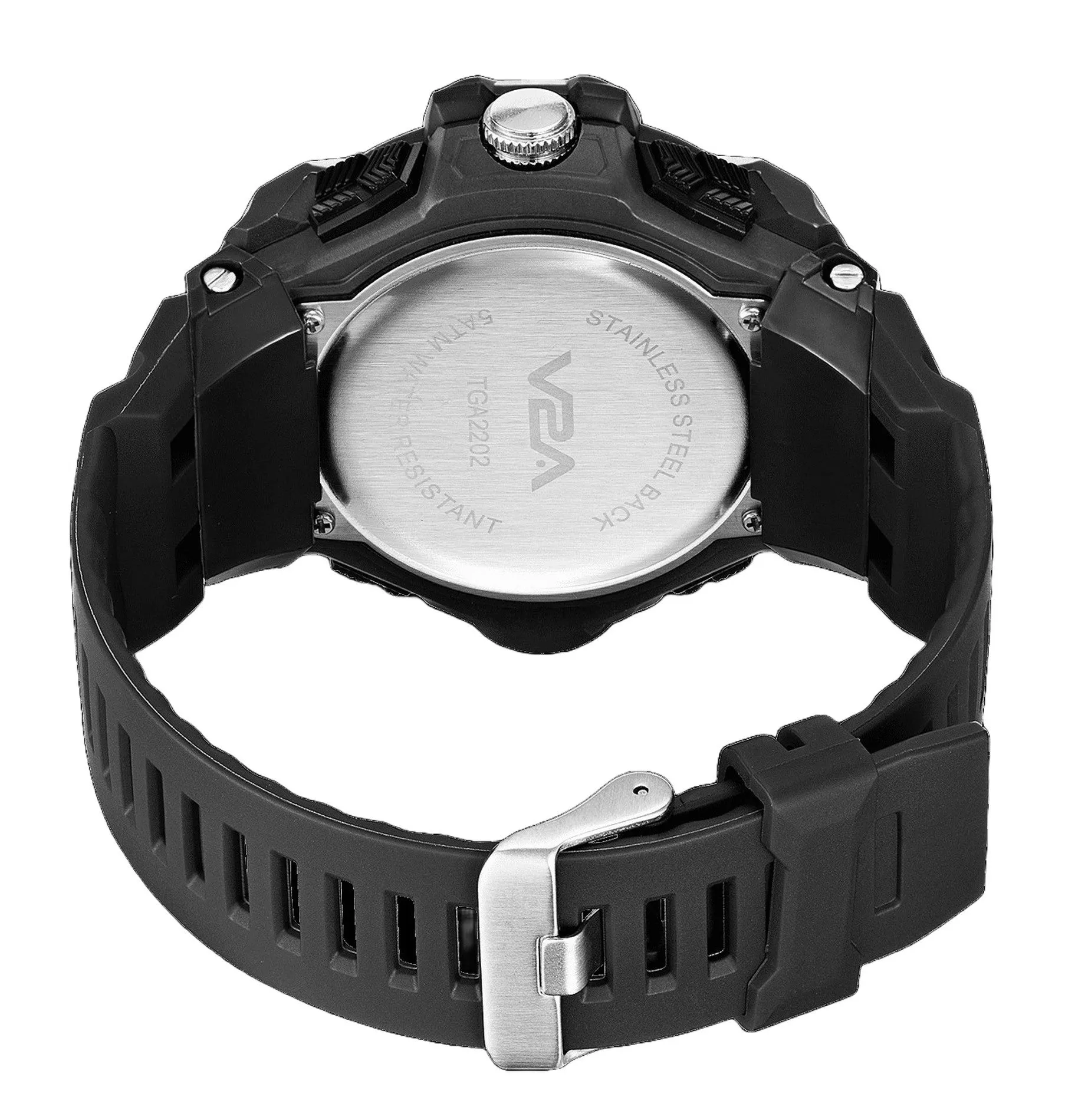 V2A Analog Digital Men Watch 5ATM Waterproof Multifunctional Sports Watch for Men Sports Watch for Men