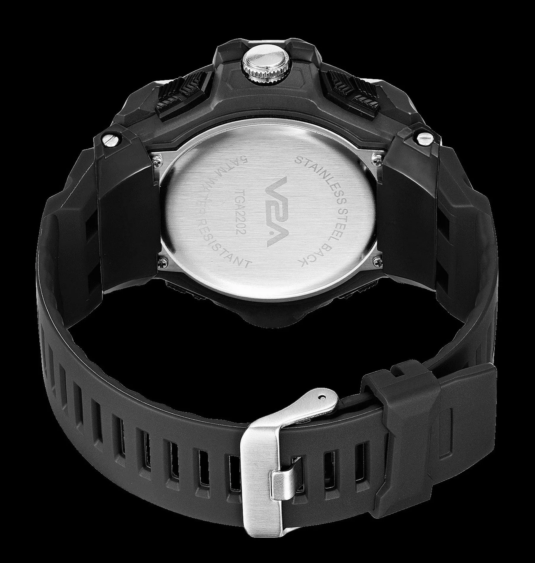 V2A Analog Digital Men Watch 5ATM Waterproof Multifunctional Sports Watch for Men Sports Watch for Men