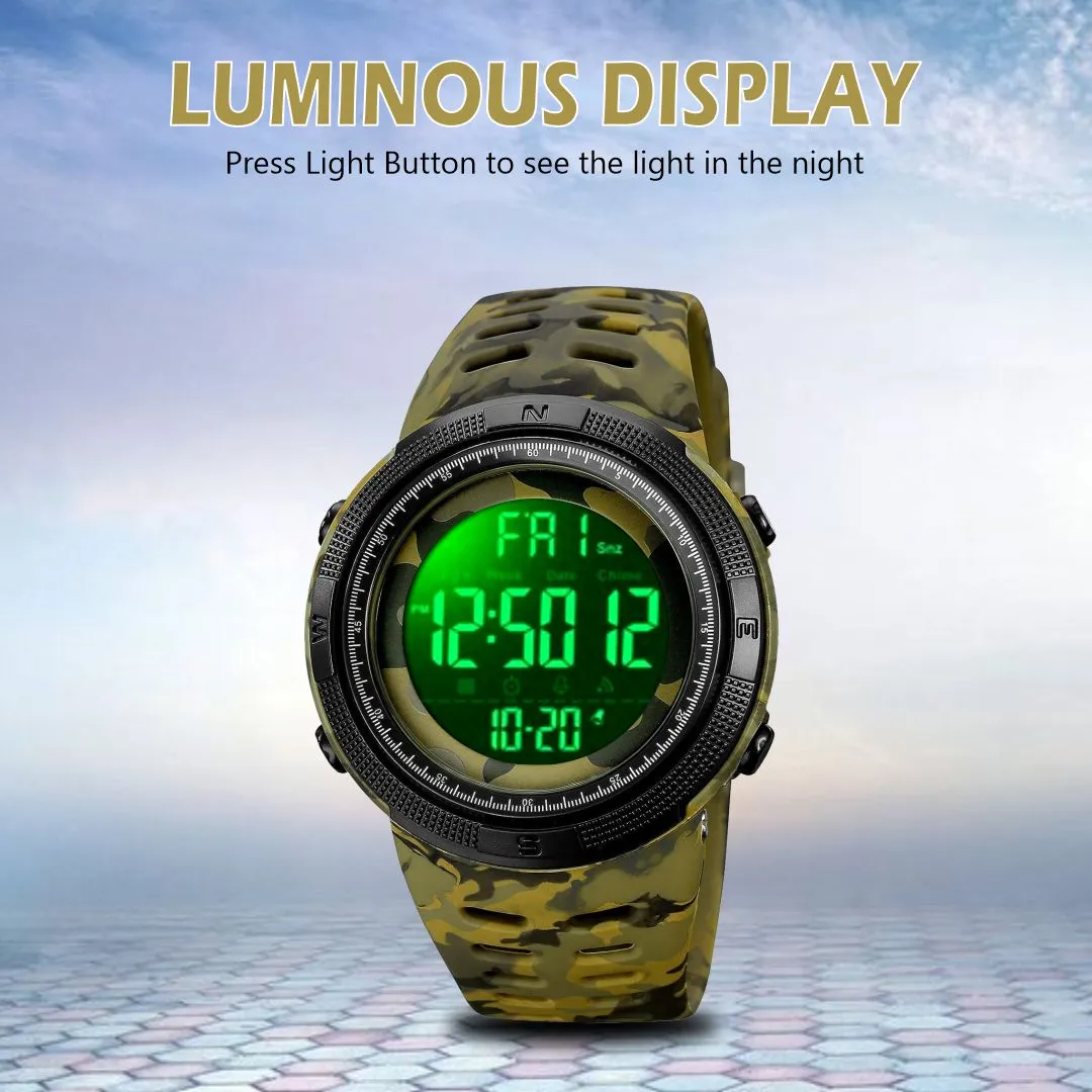 V2A Military Green Digital Watch for Men and Boys Sports Watch with Dual Time 5 ATM Waterproof Latest Men’s Watch | Gifts for Men | Anniversary Gifts | Gift for Husband | Birthday Gifts