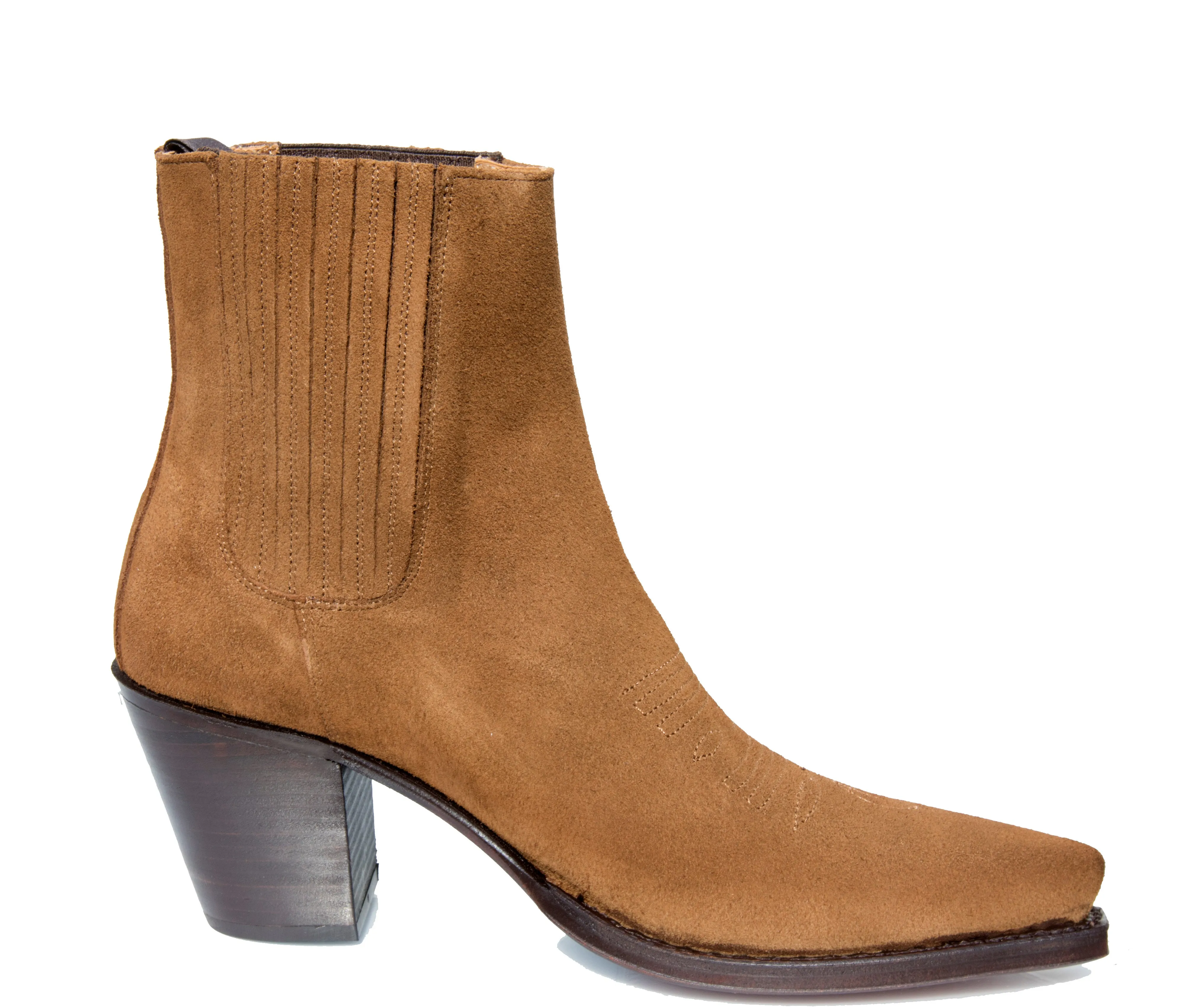 Virgi Tobacco Suede Ankle Boot