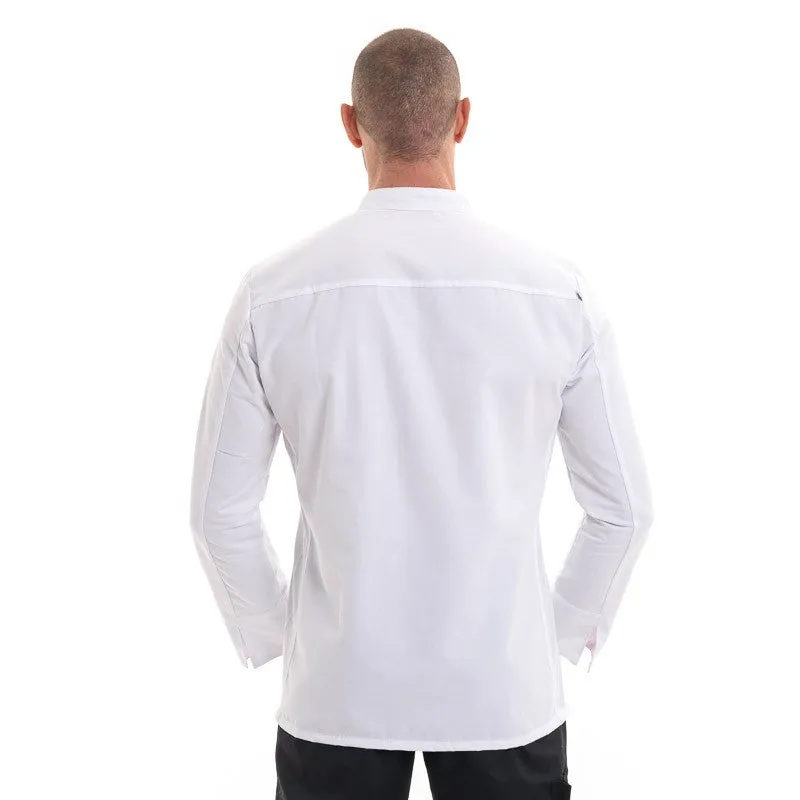 White Breathable Long Sleeve Chef Coat Abax - ROBUR