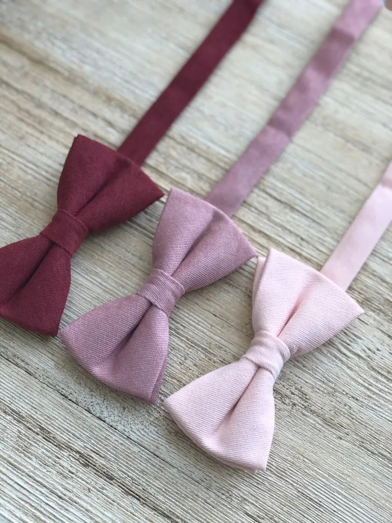 Wine Pre-Tied Bow Tie