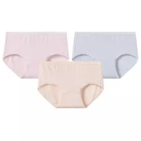 Women's 50S Modal Mulberry Silk Anti-Bacterial Bikini Panties (Multi-color 3pcs Pack)