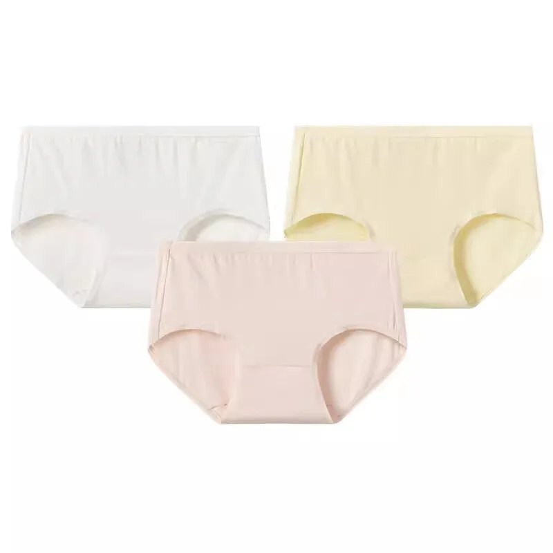 Women's 50S Modal Mulberry Silk Anti-Bacterial Bikini Panties (Multi-color 3pcs Pack)