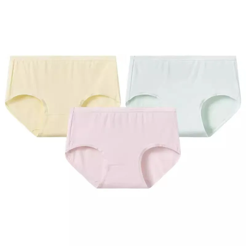 Women's 50S Modal Mulberry Silk Anti-Bacterial Bikini Panties (Multi-color 3pcs Pack)