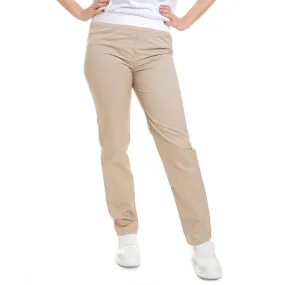 Women's Beige Slim Kitchen Trousers - Manelli