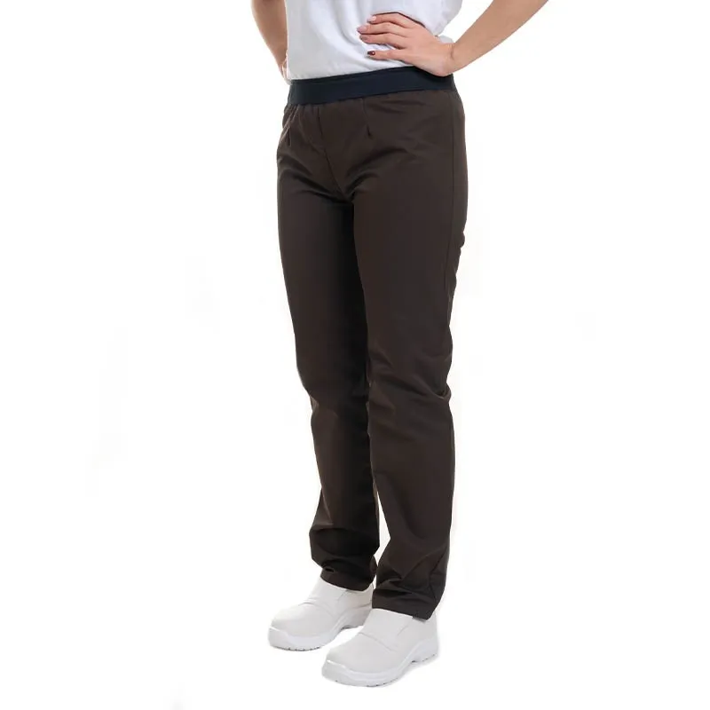 Women's Brown Slim Kitchen Trousers - Manelli