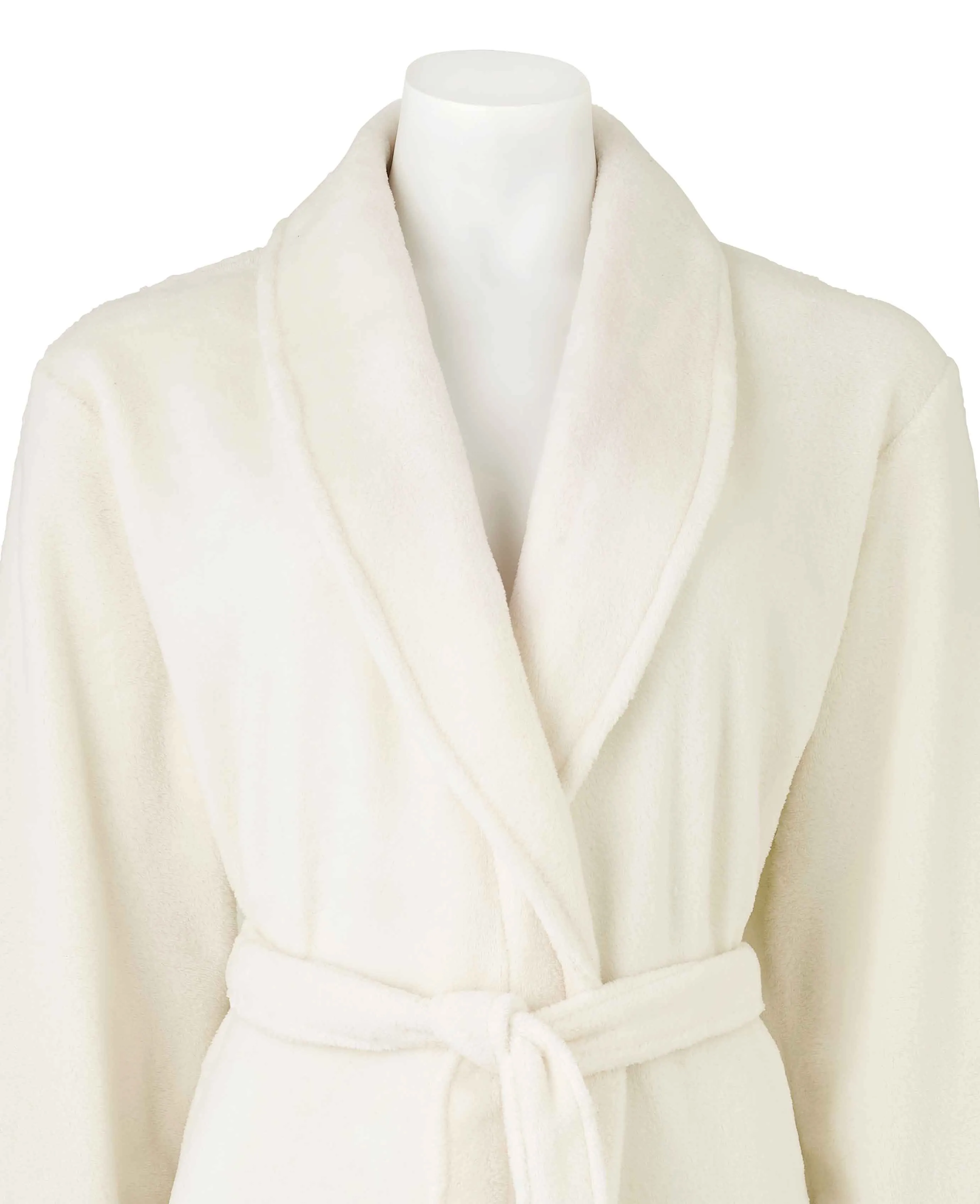 Women's Cream Fleece Supersoft Dressing Gown