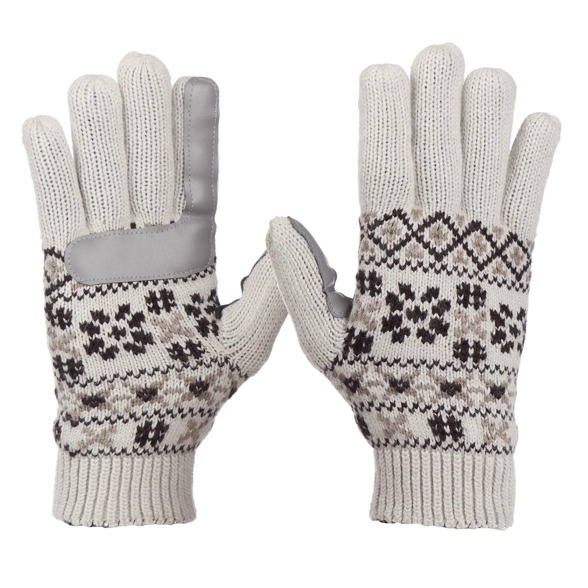 Women's Nordic Fairisle Knit Water Repellent Touchscreen Gloves