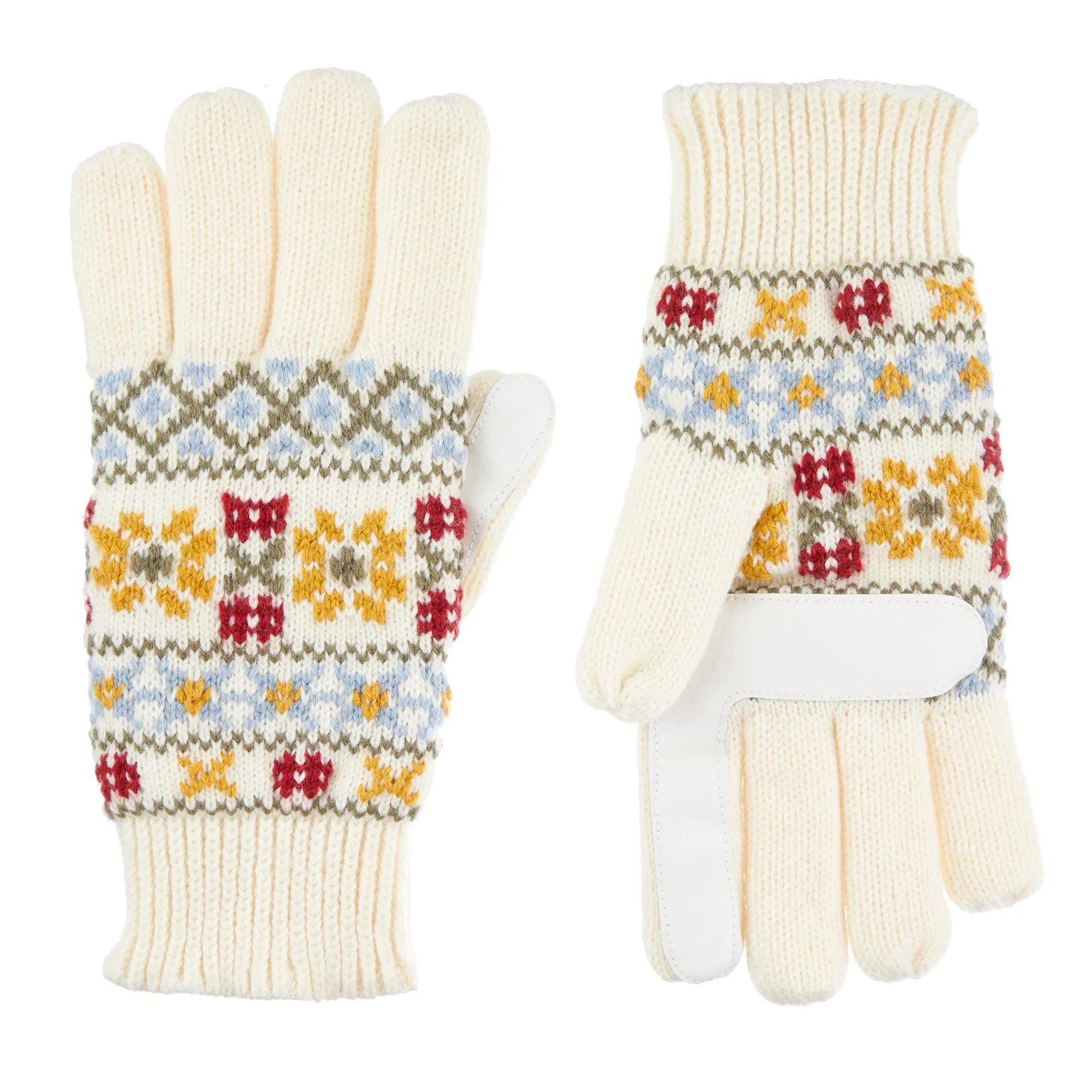 Women's Nordic Fairisle Knit Water Repellent Touchscreen Gloves