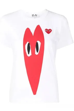 Women's Play T-shirt with Stretched Red Heart