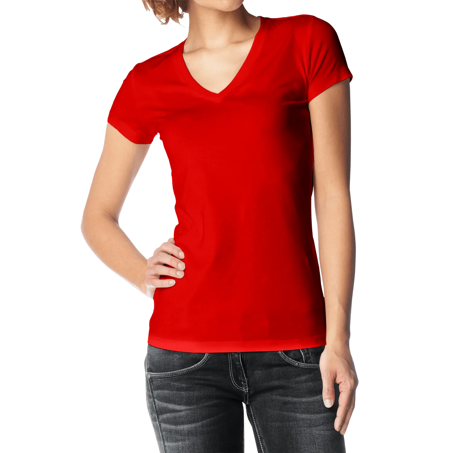 Women's round neck Navy/White/Red Value pack