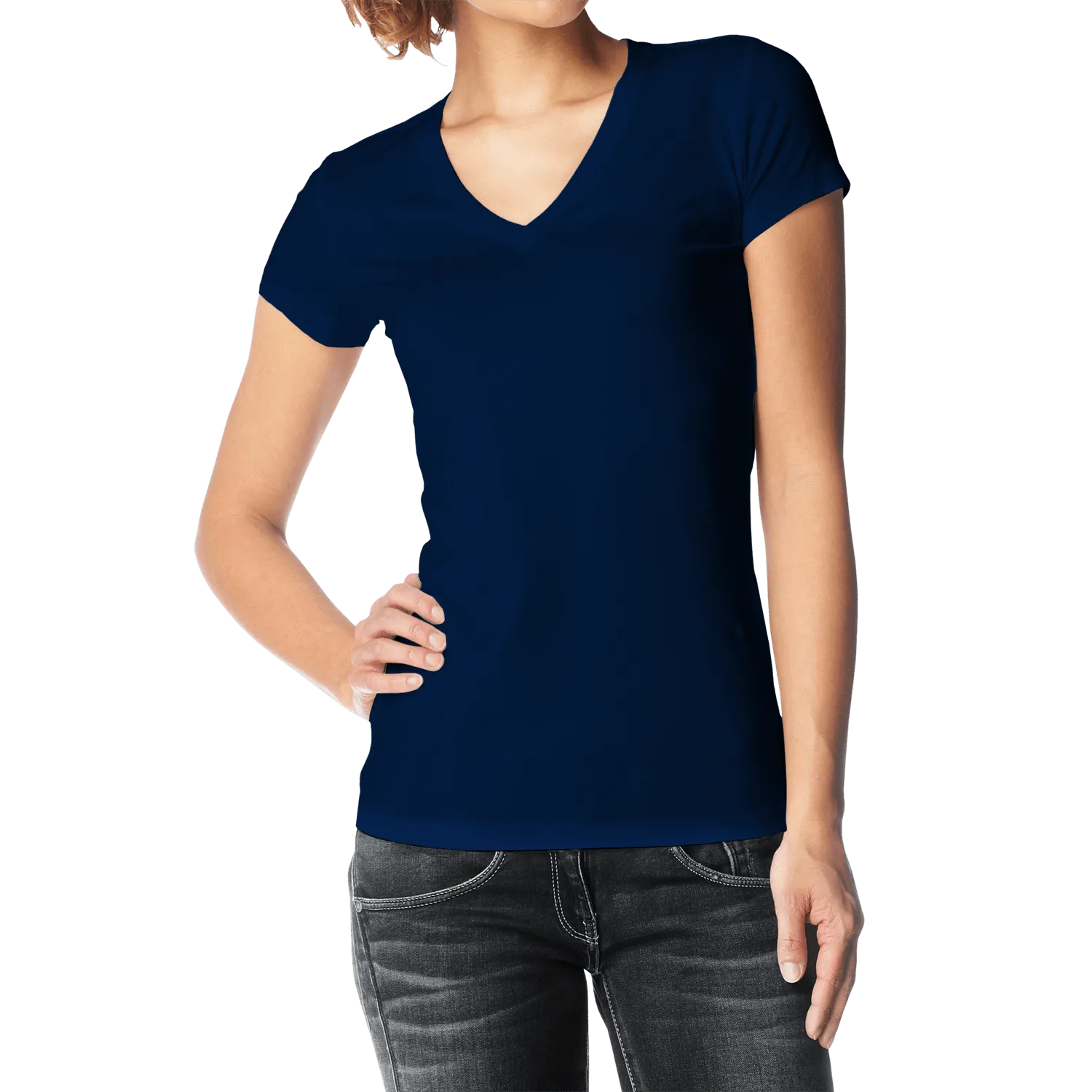 Women's round neck Navy/White/Red Value pack